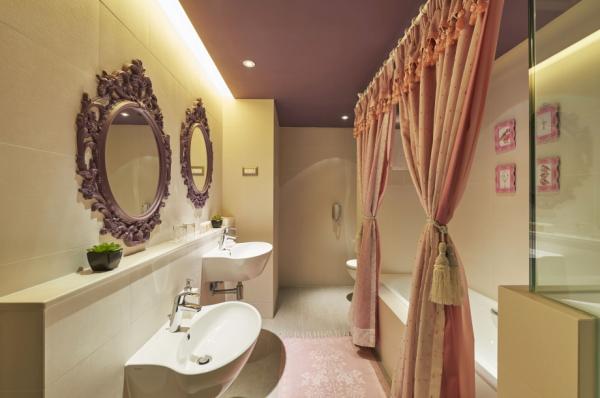 黃金海岸酒店（Hong Kong Gold Coast Hotel）親子主題房Staycation優惠 公主主題客房（連海景露台）主題浴室