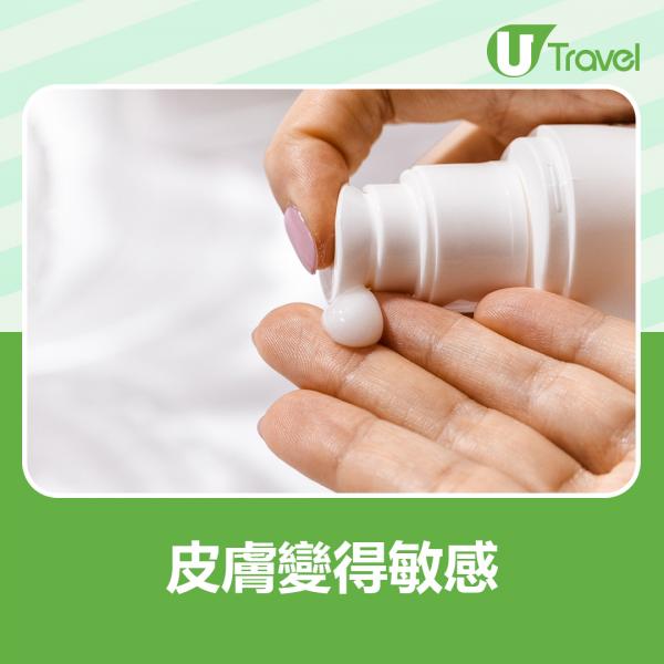   4. 皮膚變得敏感： 機艙濕度較低，皮膚容易變得乾燥及痕癢，所以要帶備潤膚露上機。