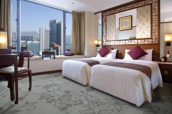 香港10大旅行feel打卡酒店推介 蘭桂坊@九如坊 (Lan Kwai Fong Hotel @ Kau U Fong) 特色﹕東方中式主題 海景客房 Harbour View Room