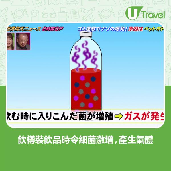 日本節目數樽裝飲品3大意外 放過夜含菌量驚人兼隨時爆炸受傷