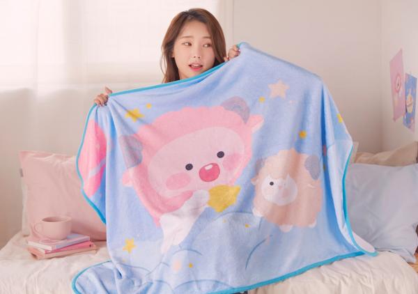 韓國KAKAO FRIENDS新推Apeach綿羊系列 Lovely Apeach Cushion Blanket