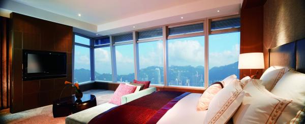 香港麗思卡爾頓 The Ritz - Carlton, 特級豪華維港海景客房GRAND VICTORIA HARBOUR ROOM 豪華房