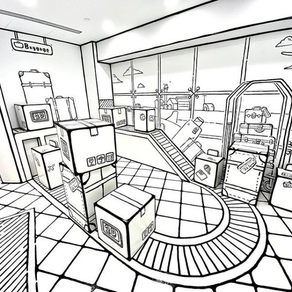黑白漫畫風咖啡店2D Cafe登陸台北101 還原機場大堂/候機室/行李輸送場景