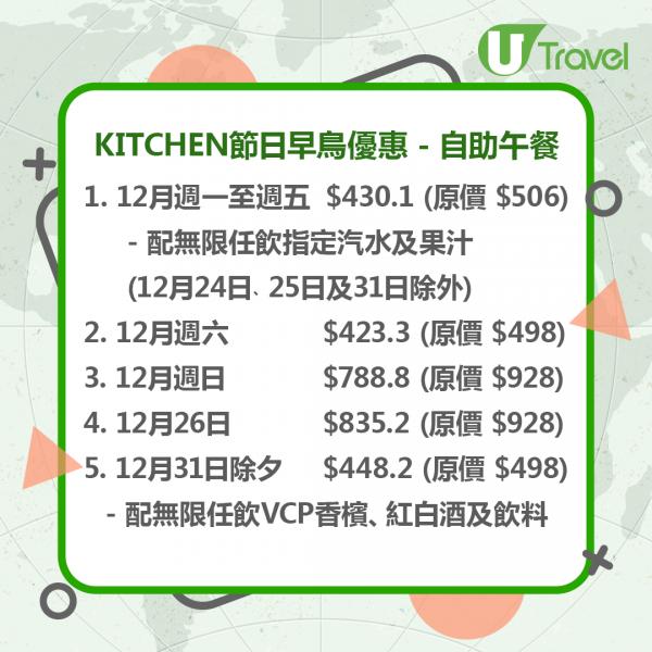 KITCHEN節日自助餐早鳥優惠 KITCHEN節日自助餐早鳥優惠