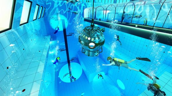 世界上最深泳池開幕！ 潛水看沉船殘骸、仿馬雅文明遺跡