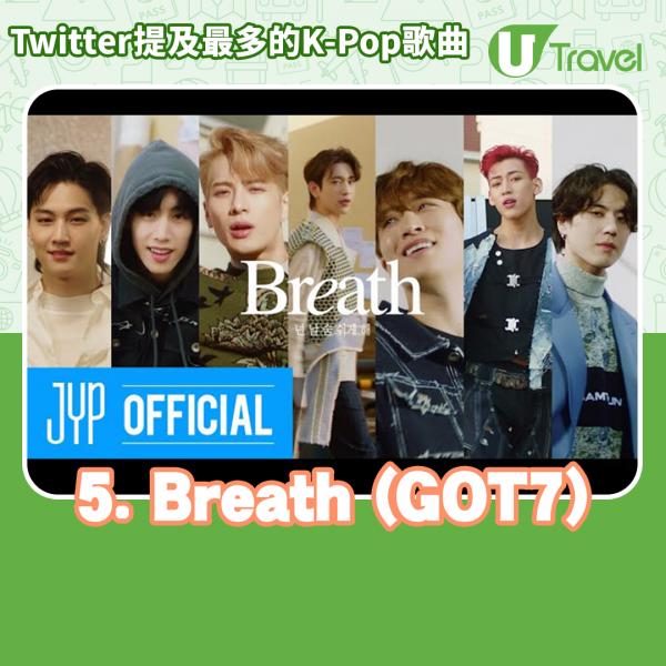 Twitter公布2020年KPop趨勢排行 2020年10大提及最多的K-Pop歌曲 - 5. Breath (GOT7, @GOT7Official)