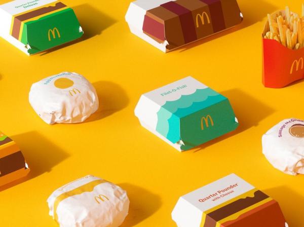 麥當勞全新可愛簡約包裝 食物插圖清晰呈現食慾倍增
