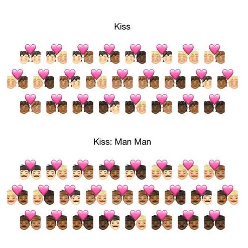 2021年推出217款新Emojis 嘆氣樣/留鬍鬚/火燒心/同性情侶接吻