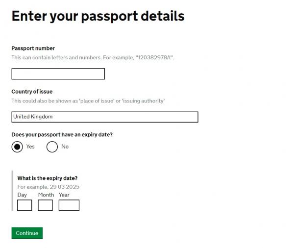 填上護照號碼、發行護照地點，如為HMPO，即是英國發行