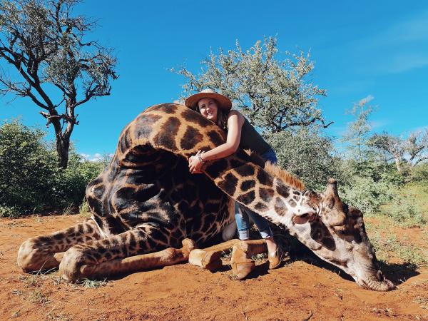 英富豪南非獵殺17歲長頸鹿 一家三口挖心臟屍體前打卡大曬成果！