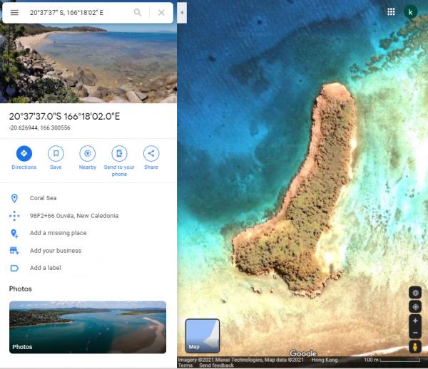 美國女用Google Maps遊世界 意外發現男性生殖器型神祕島嶼