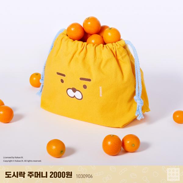 韓國Daiso聯乘KAKAO FRIENDS家品系列 萌爆BB版Ryan造型飯盒套裝！ 飯盒索袋