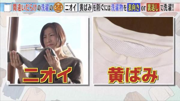 洗衫後有一陣罨味原來與洗衣時衣服的正反面有關。 日本冷知識|心愛T恤領口變荷葉邊先別丟!日本節目教簡單3步瞬間救回