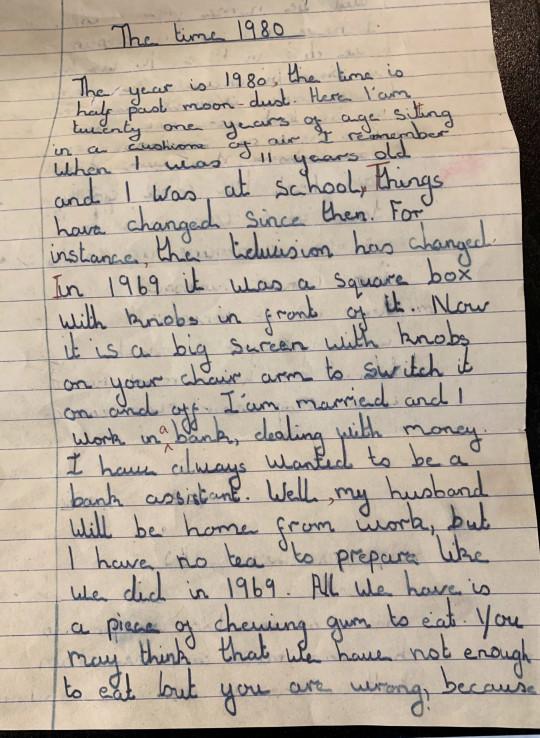 英國男於舊梳化翻出1969年信件 11歲學生預言未來發展成真！電話、電視都中！