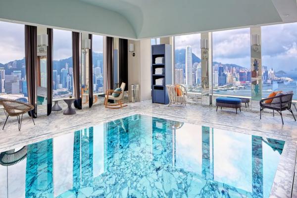 香港9大維港Infinity Pool酒店推介 瑰麗府邸 (Rosewood Hong Kong Residences) Club 53泳池