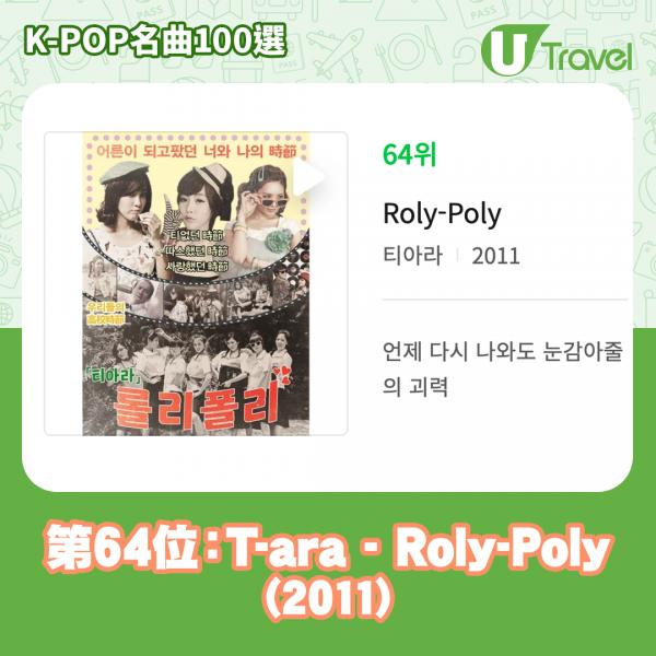 歷代經典K-Pop名曲100選名單出爐 「K-POP名曲100選」64. T-ara - Roly-Poly (2011)