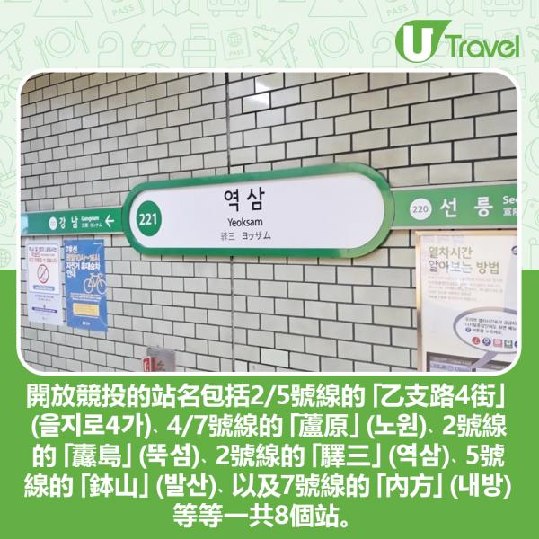 首爾地鐵站有2個站名？ 括號站名原來是競投廣告！