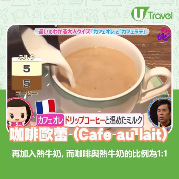 咖啡歐蕾、拿鐵傻傻分不清？ 日本節目講解Cafe au lait及Latte分別
