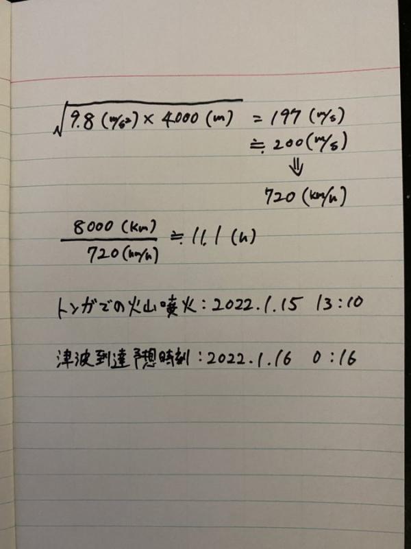 日本網民用簡單公式算出海嘯抵達時間 結果超準 網民：文科生佩服了！