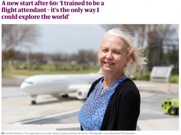 60歲婦人決心改變人生投考空姐 這是我遊歷世界的唯一方法