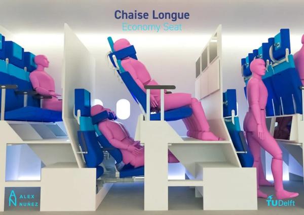 坐經濟艙也可以躺下來！ 外國設計師為飛機省位 新設計雙層座位