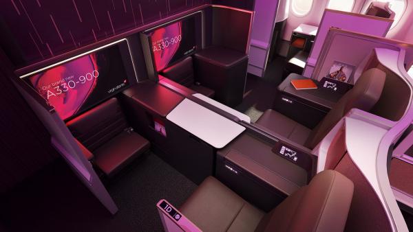 維珍航空公開全新A330neo飛機機艙 超豪華！設社交區讓乘客活動及休息