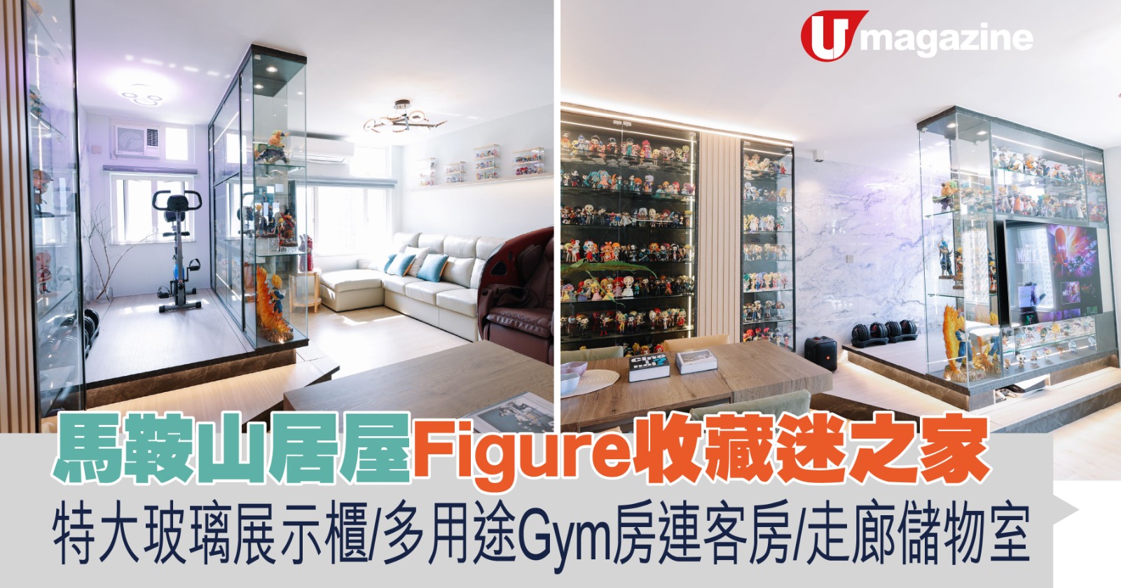 蝸居睇樓團｜馬鞍山居屋Figure收藏迷之家  特大玻璃展示櫃/多用途Gym房連客房/走廊儲物室