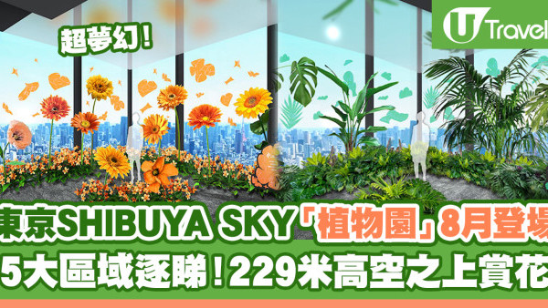 東京自由行2023 | SHIBUYA SKY 夏季特別活動「植物園」 首度登場 5大區域逐睇！229米高空之上賞花