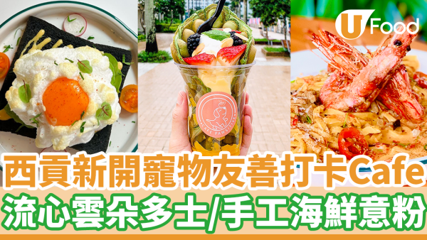 西貢新開寵物友善打卡橘橙色主題Cafe　雪糕雞蛋仔／流心雲朵多士／手工意粉