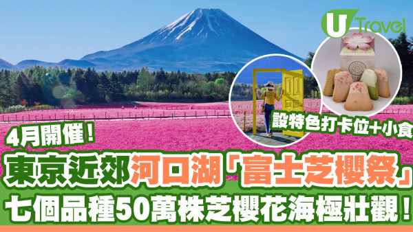 河口湖「富士芝櫻祭」50萬株芝櫻花海！設特色打卡位+小食 附訂購連結