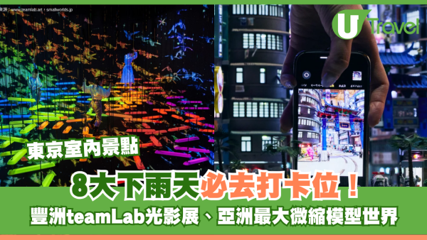 東京室內景點｜8大下雨天必去打卡位！豐洲teamLab光影展、亞洲最大微縮模型世界