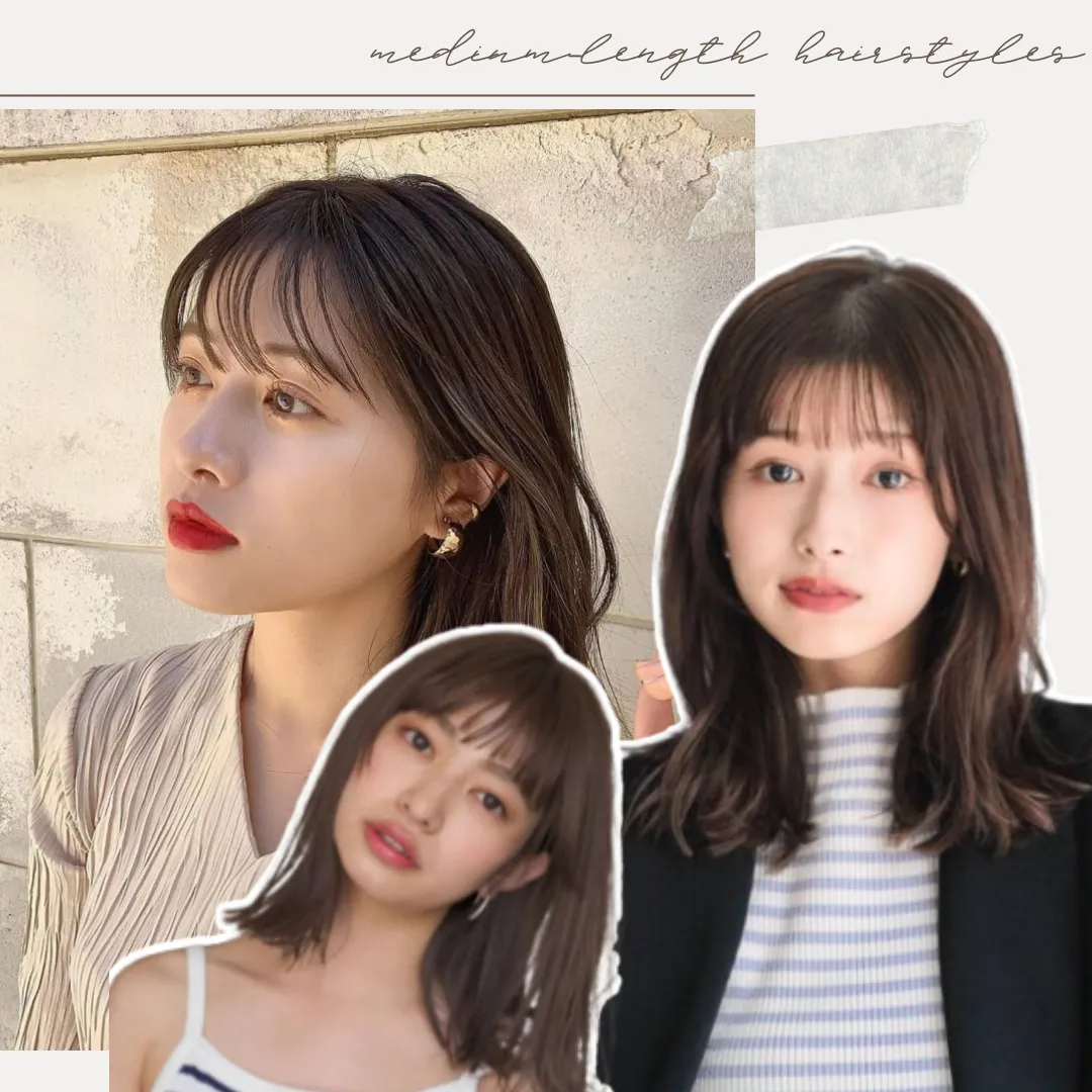 中長髮型推介｜10款不燙/層次剪/中長捲髮圖庫！圓臉方臉必看！附10種直髮夾用法+編髮教學！