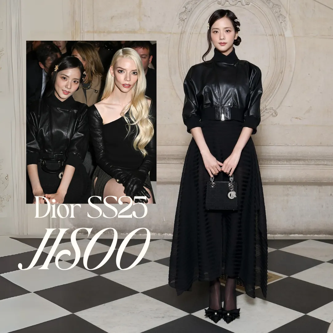 Jisoo透視全黑造型驚艷Dior時裝秀！最美星二代驚喜同場騷逆天長腿極震撼！