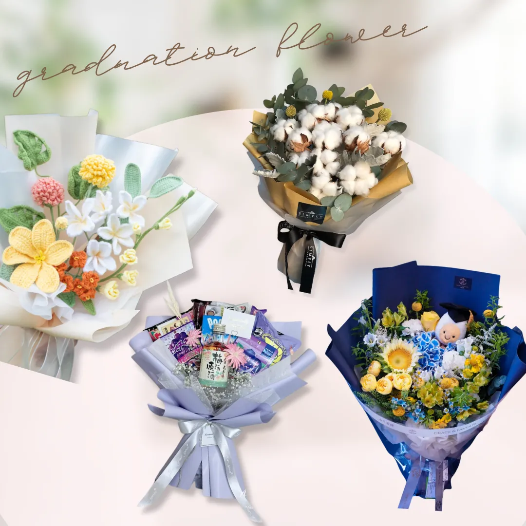 畢業花束推薦｜花店10大熱門款式零食、針織花吸睛！男生畢業送什麼花？