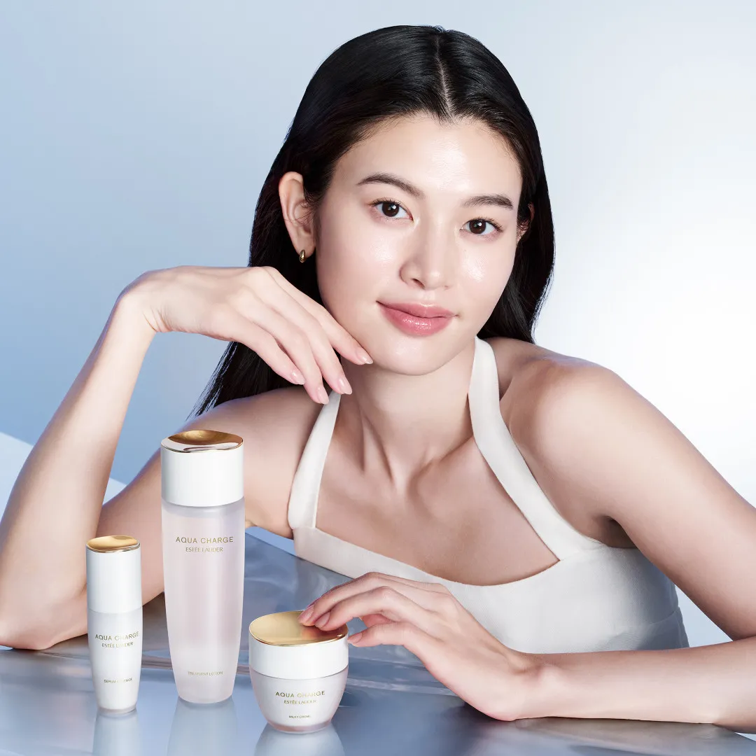 ESTÉE LAUDER 全新 Aqua Charge 自潤水漾活肌系列 源自日本 170 年大米發酵技術 針對亞洲人膚質