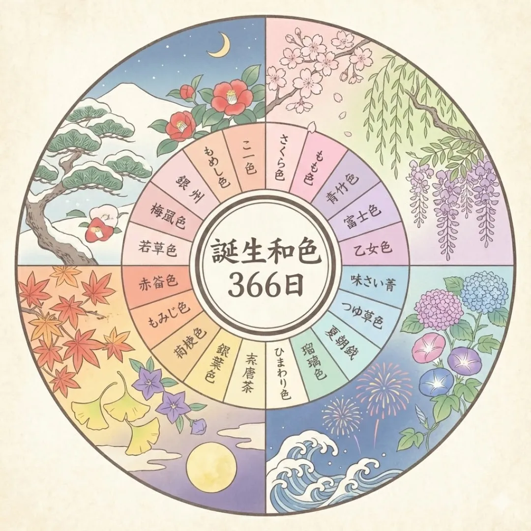 日本大熱「366天誕生色」圖鑑！找出你的生日專屬幸運色+性格分析！你是櫻色/瑠璃色？