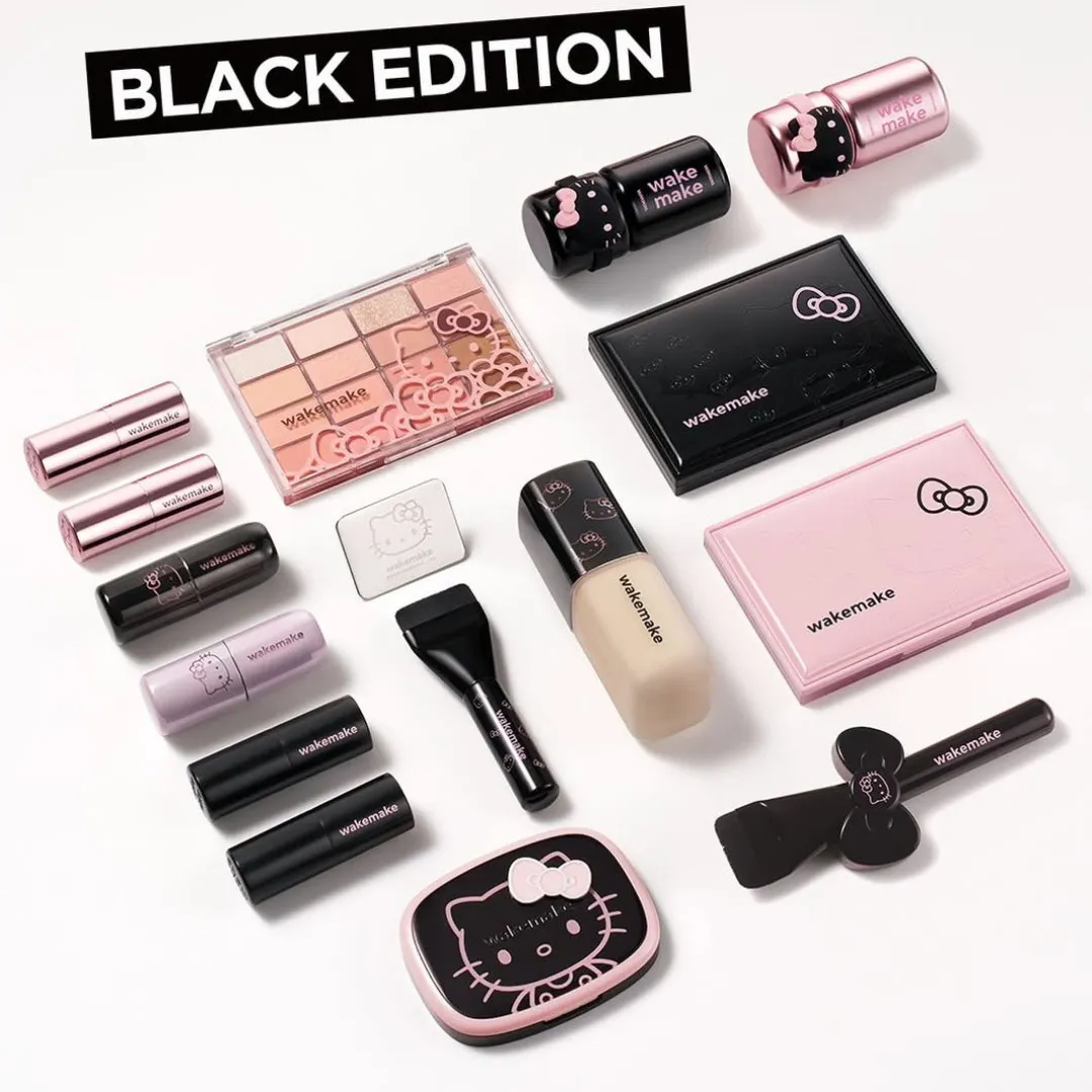 日本限定wakemake X Hello Kitty聯名彩妝登場！必入手16色眼影盤/胭脂液！