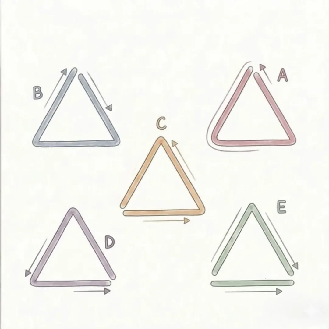 日本超準心理測驗｜畫「三角形」第一筆從哪裡開始？一秒測出你的「抗壓底線」與隱藏性格！