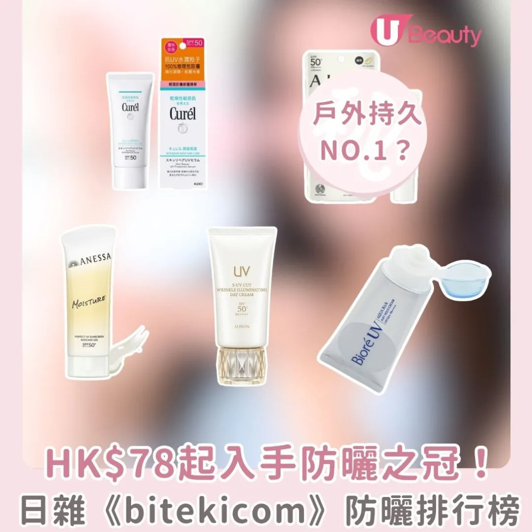 防曬好評之最？日本美妝雜誌《bitekicom》公開年度防曬排行榜：ALBION/ANESSA/Curél