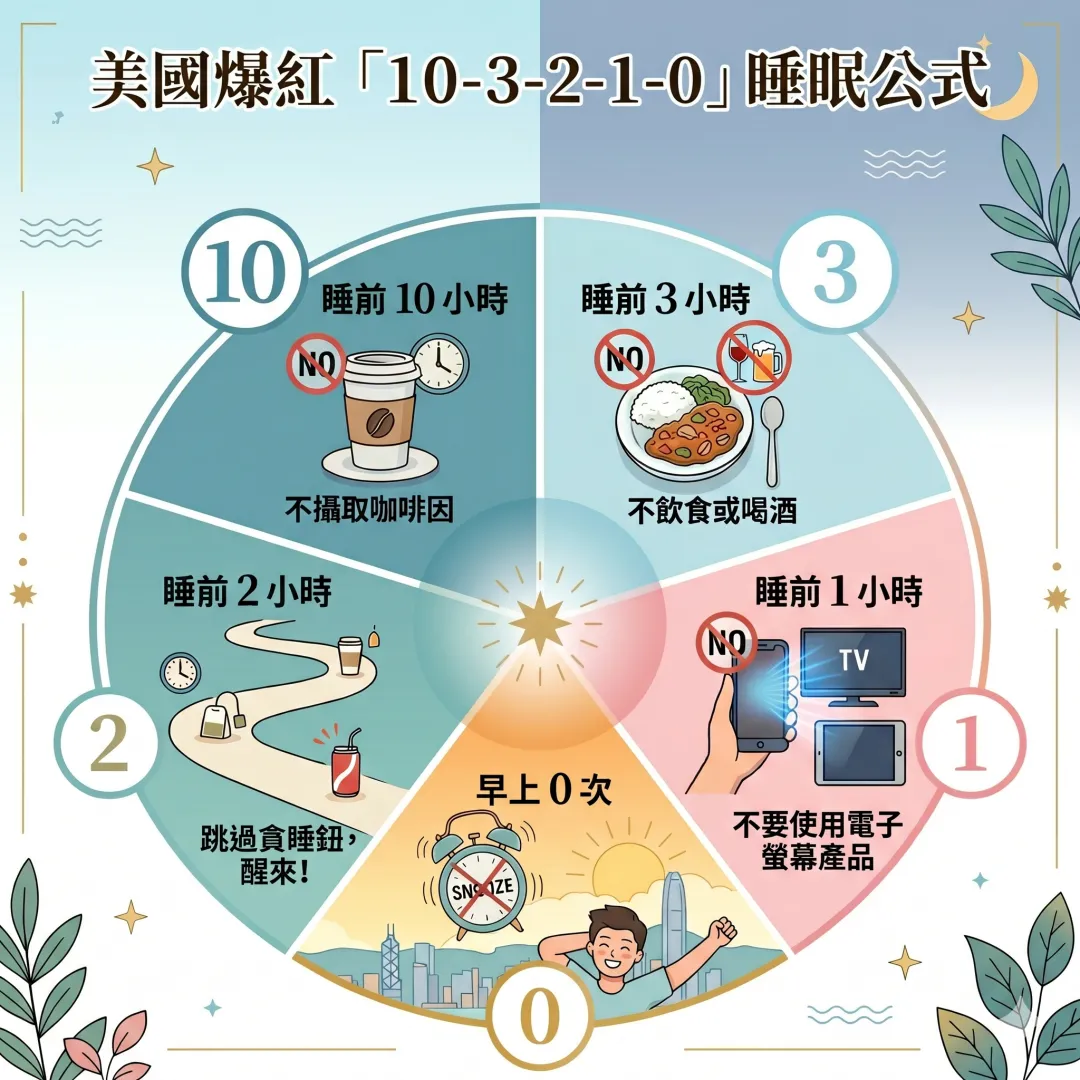 失眠救星！美國瘋傳「10-3-2-1-0」睡眠公式：免吃藥、免工具便可深度熟睡！