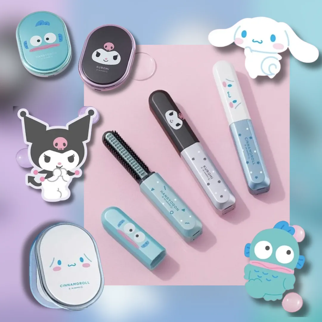 KOIZUMI X Sanrio出限定無線瀏海造型梳！超美Kuromi、Cinnamoroll、水怪LED化妝鏡套裝！