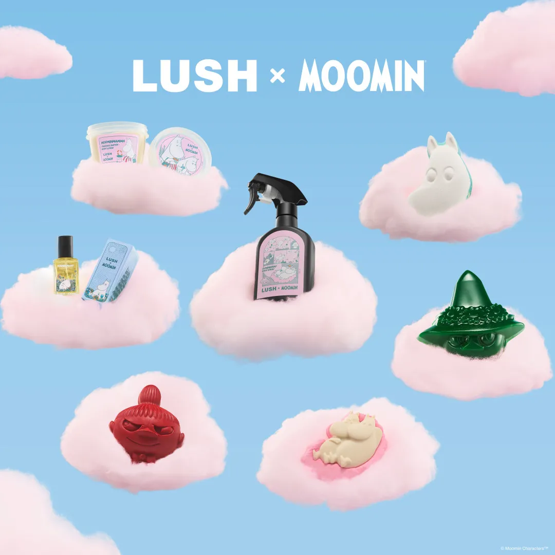 LUSH聯乘姆明Moomin推出全新限定系列！必入手姆明谷香水、超可愛姆明汽泡彈！