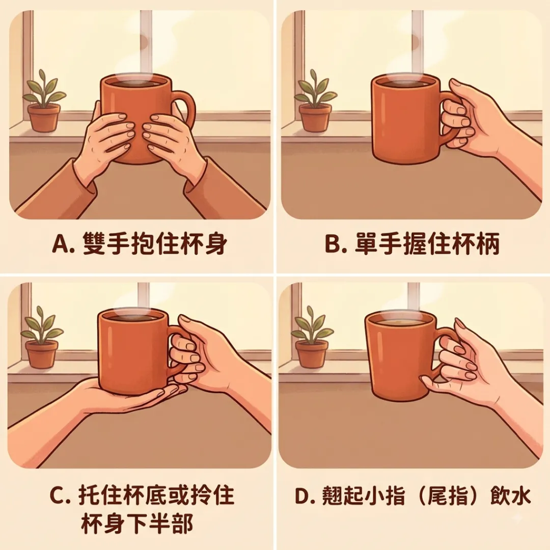 行為心理學｜拿杯子姿勢看穿隱藏性格！你是焦慮極需要安全感/防備謹慎型？