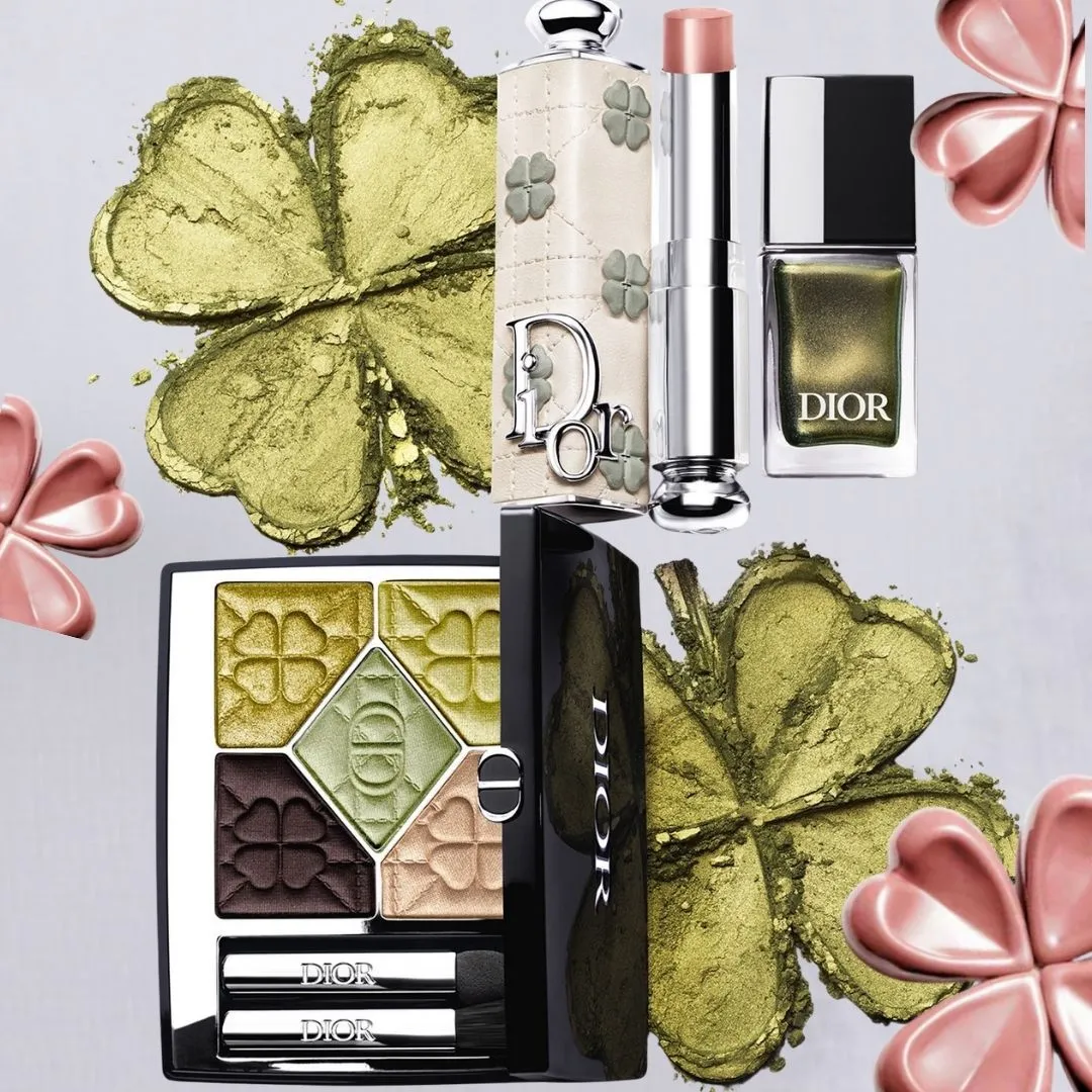 Dior「Lucky Clover幸運四葉草」秋季彩妝登場！四葉草壓花眼影/限定藤格紋收納袋