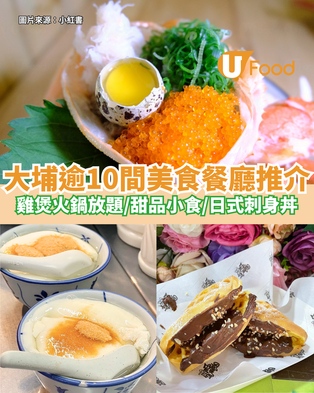 大埔美食逾10間餐廳推介 雞煲火鍋放題／甜品小食／日式刺身丼