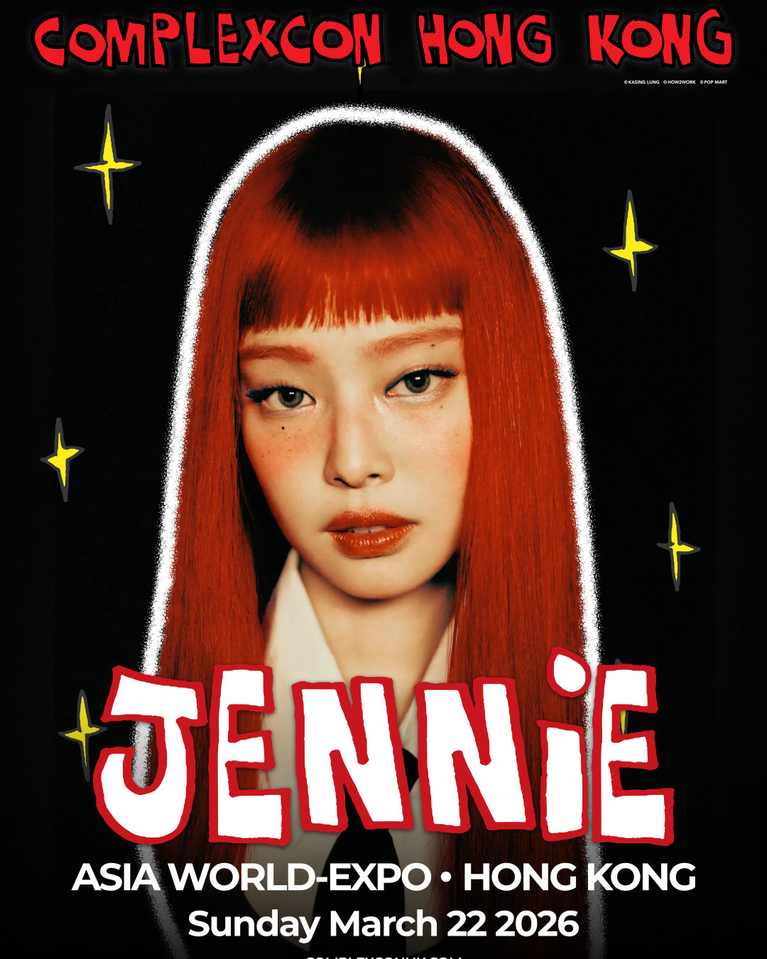 ComplexCon 2026｜JENNIE宣布來港門票2.3開賣！即睇嘉賓陣容/時間表（不斷更新）
