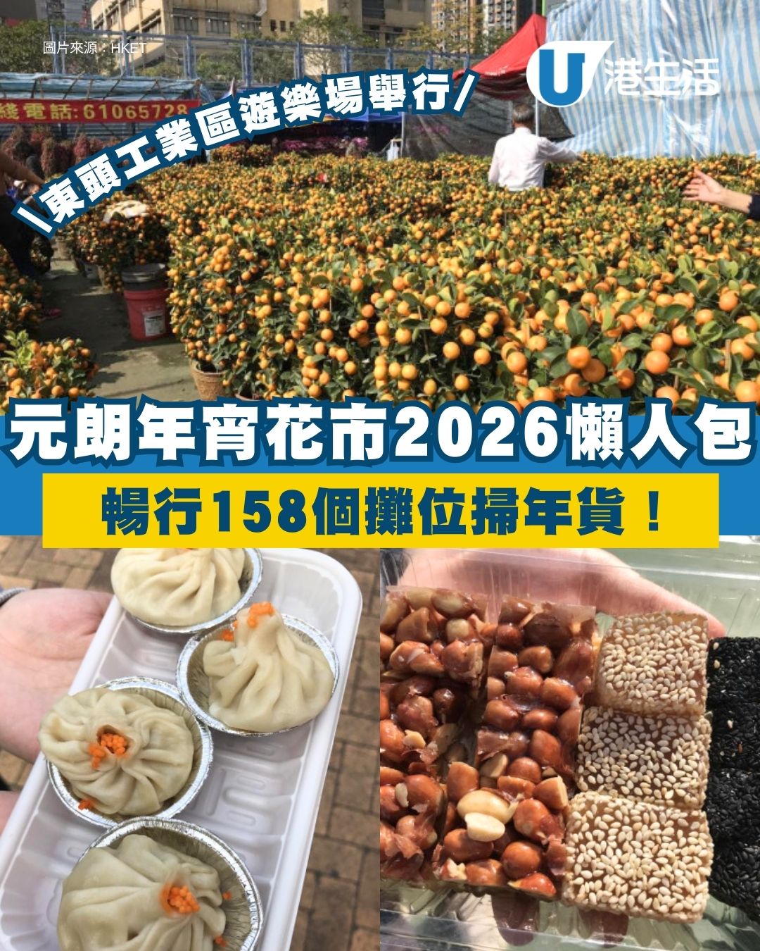 元朗年宵花市2026東頭工業區遊樂場舉行 暢行158個攤位掃年貨！附開放時間/地址/交通詳情