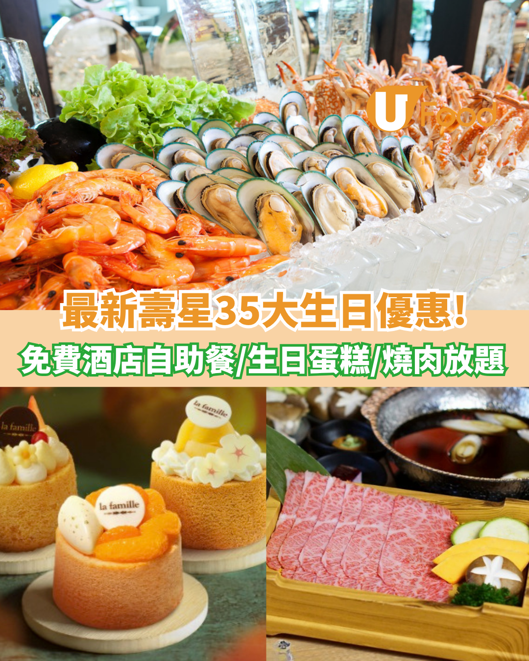 4月生日優惠2026｜35個飲食推介 免費酒店自助餐/免費雞尾酒/和牛套餐/生日蛋糕/現金券