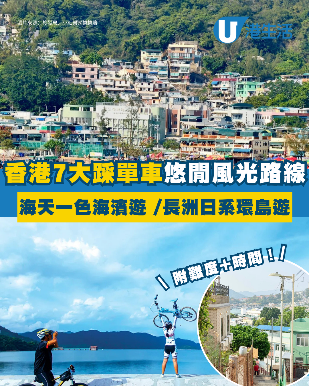 踩單車路線推介︱香港7大悠閒風光單車路線 迪欣湖踏協力車/長洲日系環島遊（附難度+租車交通）