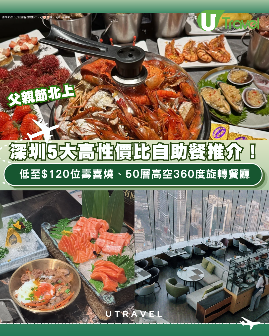 父親節北上｜深圳5大高性價比自助餐推介！低至$120位壽喜燒、50層高空360度旋轉餐廳